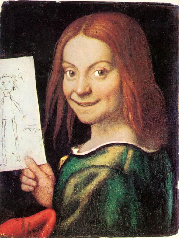 CAROTO, Giovanni Francesco Read-headed Youth Holding a Drawing china oil painting image